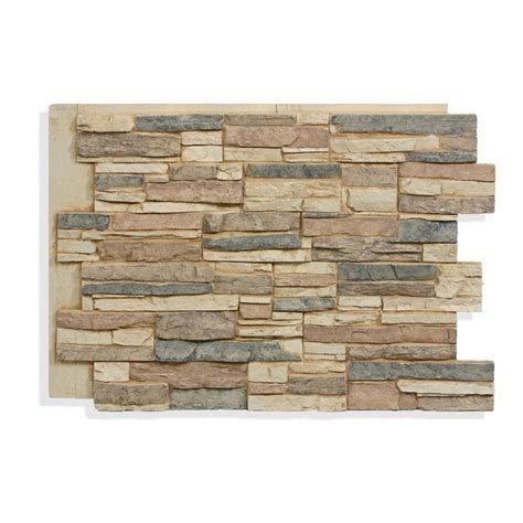 Antico Elements Faux Stone Panels 5.9-sq ft Cappuccino Faux Stone Veneer in the Stone Veneer ...