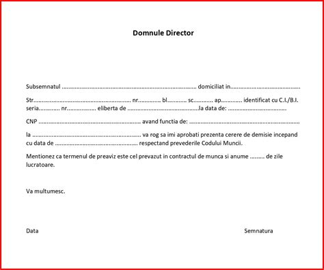 Cerere De Demisie Fara Preaviz Liomass