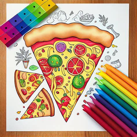 Deliciously Fun: Pizza Coloring Pages for Pizza Lovers of All Ages 24