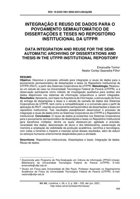 PDF Integração e reuso de dados para o povoamento semiautomático de