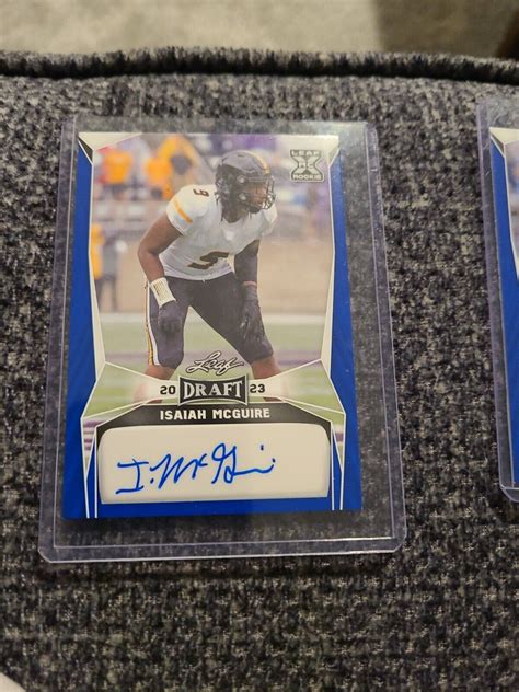 Leaf Draft Autographs Blue Ba Img Isaiah Mcguire Au Rc Ebay