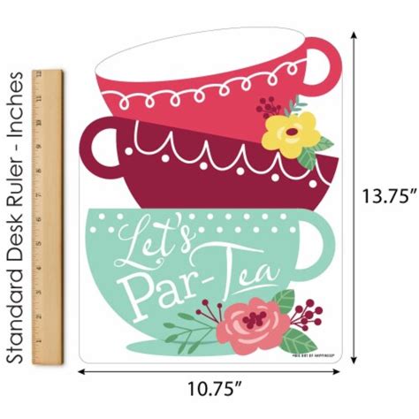 Big Dot Of Happiness Floral Let S Par Tea Outdoor Lawn Garden Tea