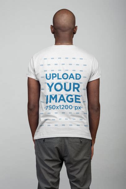 Placeit Transparent T Shirt Mockup Featuring The Back View Of A Man