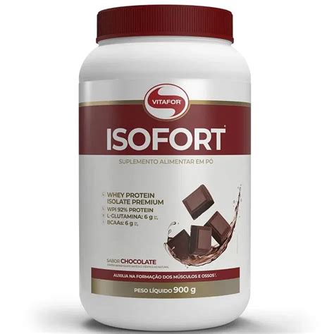 Whey Isolado Isofort 900g Vitafor Suplemento Alimentar Chocolate Droga Raia