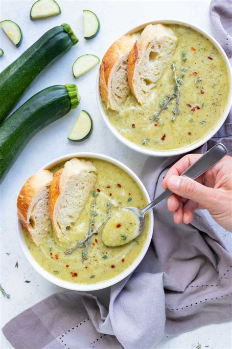 Creamy Zucchini Soup Recipe Evolving Table