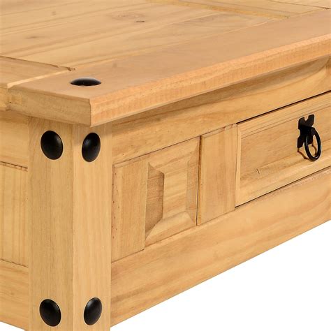 Table Basse En Pin Salsa Style Mexicain Avec Tiroir Mobil Meubles