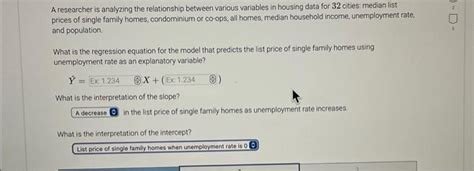 Solved A Researcher Is Analyzing The Relationship Between