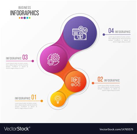 Abstract Infographic Design Steps Royalty Free Vector