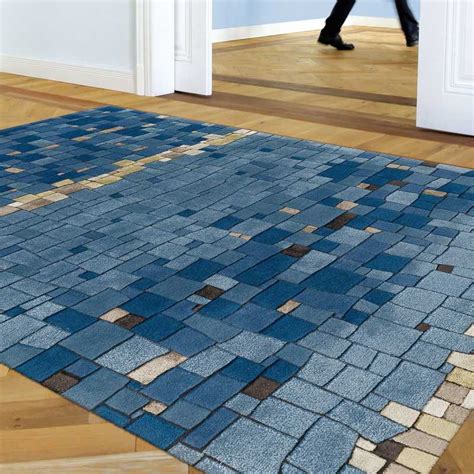 Tapis Haut De Gamme Bleu Multicolore Par Arte Espina Inspiration Luxe