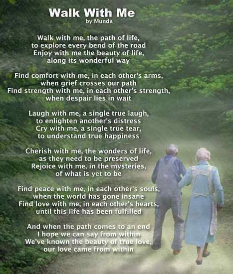 Walk With Me Poems Beautiful Walk To Remember Life Lessons