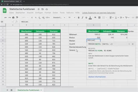 Google Sheets Tutorial Tabellen Formeln Diagramme Erstellen