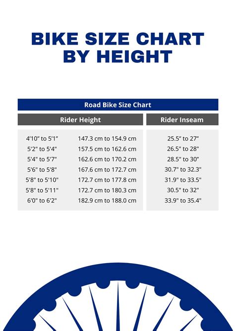 Road Bike Size Chart In Cm Bike Size Chart By Height In Pdf