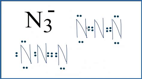 Lewis Structure For N Azide Ion Youtube