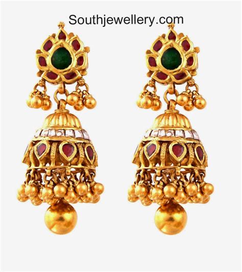 Antique Gold Jhumkas Indian Jewellery Designs