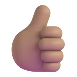 Pulgar Hacia Arriba Tono De Piel Medio Emoji On Microsoft Teams