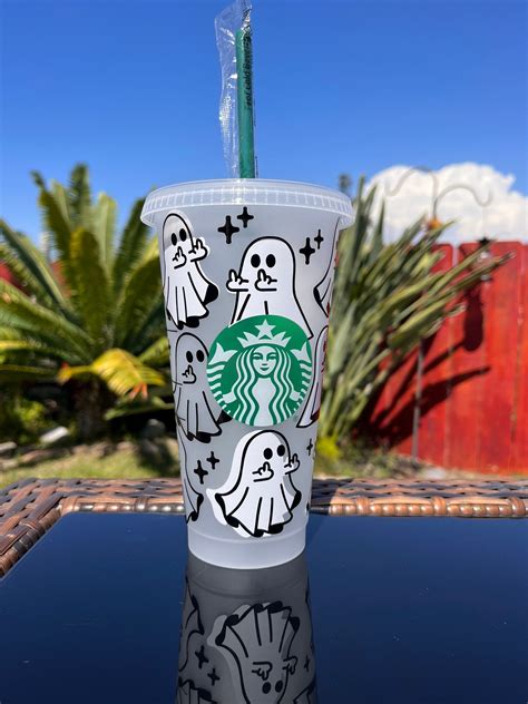 Funny Halloween Starbucks Cup Ghost Starbucks Cup Halloween Etsy