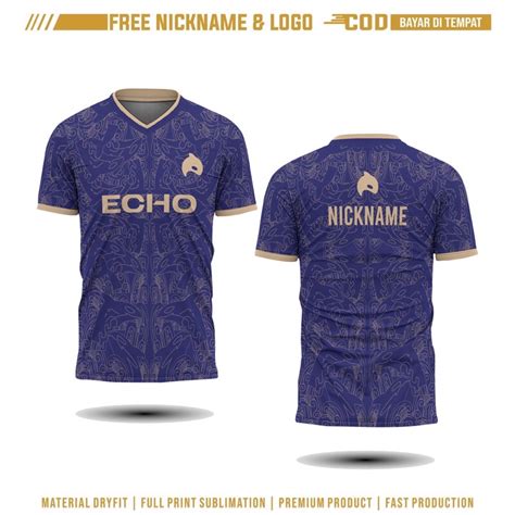 Echo M Jersey Latest Free Customize Nickname Name Ign Custom