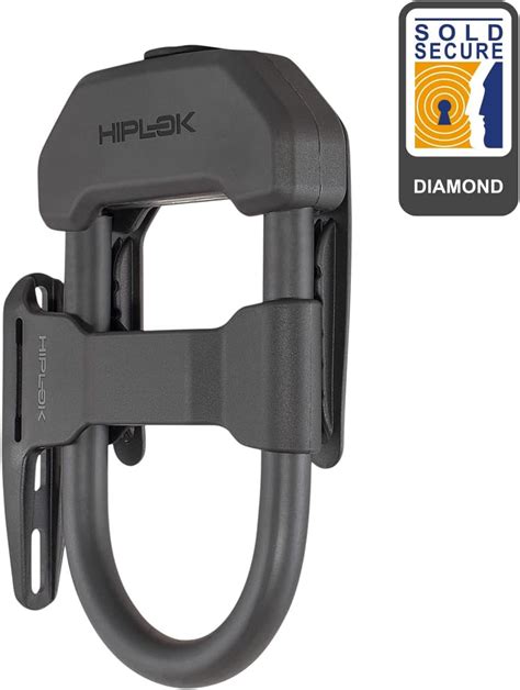 Hiplok DXF Sold Secure Gold U Lock And Frame Bracket Black Locking