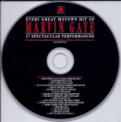 Marvin Gaye Every Great Motown Hit Of Marvin Gaye Cd Musiccircle