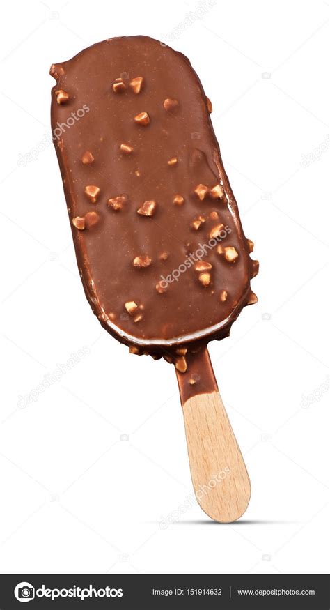 Chocolate Popsicle Ice Cream Isolated Stock Photo By Spaxiax