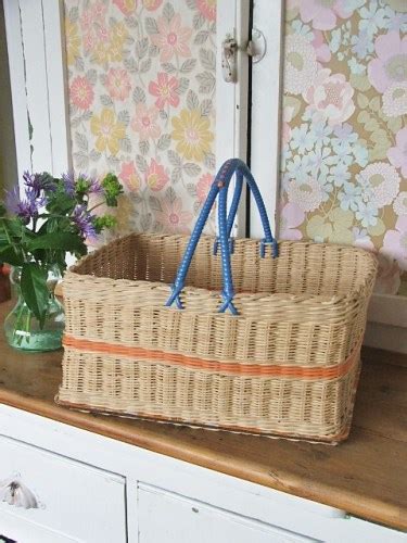 S Retrovintage Wicker Shopping Basket