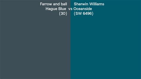 Farrow And Ball Hague Blue 30 Vs Sherwin Williams Oceanside SW 6496