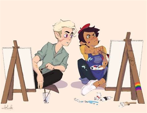 Fanart Luz X Hunter Lunter In 2022 Owl House Cartoon Cute Drawings