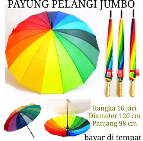 PAYUNG JUMBO PAYUNG PELANGI PAYUNG GOLF PELANGI Lazada Indonesia