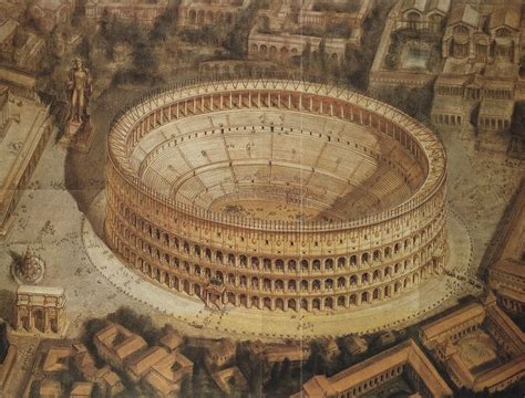 The Flavian Amphitheatre Coliseum Reconstruction Of Bruno Brizzi