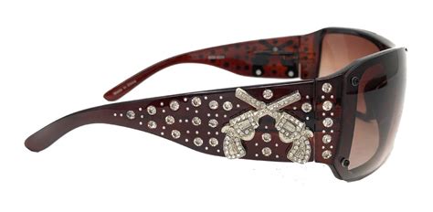 Montana West Crossed Pistol Rhinestone Sunglasses — Aj Tack