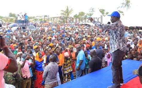 Photos Raila In Kilifi For Azimio La Umoja Rally The Standard