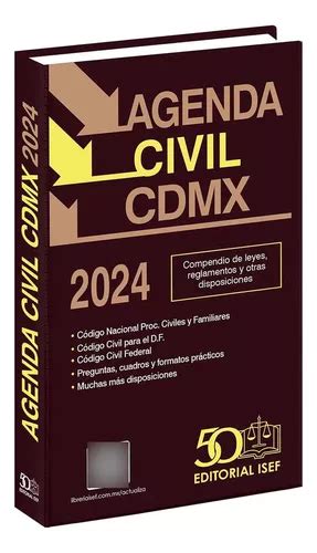 Agenda Civil De La Ciudad De México 2024 De Ediciones Fiscales Isef Vol 1 Editorial Isef