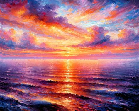 Download Sunset, Ocean, Colorful. Royalty-Free Stock Illustration Image - Pixabay