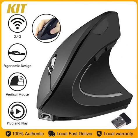 Ergonomic Vertical Mouse Wireless 1600DPI USB Optical Computer Mouse 5D