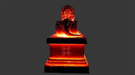 3d Model Lava Lion Statue Vr Ar Low Poly Cgtrader