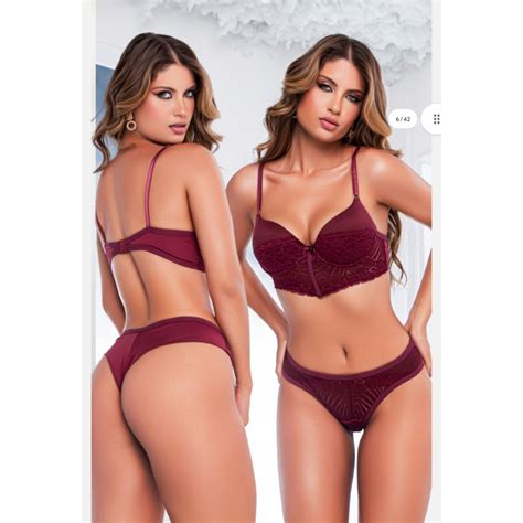 Lingerie Renda Sexy Sutiã Bojo E Calcinha confort Shopee Brasil