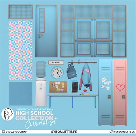 High School Corridor Set 2022 The Sims 4 Build Buy Curseforge