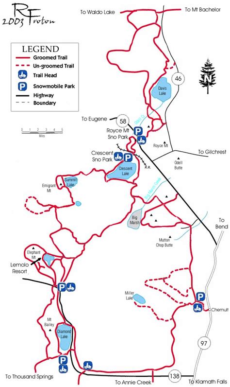 Crescent Lake Snowmobile Trails North Klamath County