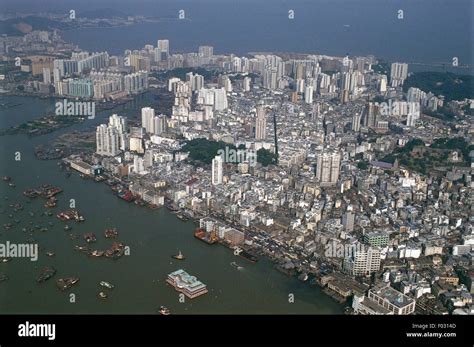 Aerial View Of The City Of Macau China Stock Photo Alamy