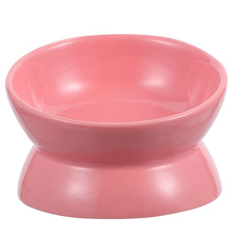 Ceramic Raised Cat Bowl Slanted Cat Elevated Water Bowl (Random Color ...