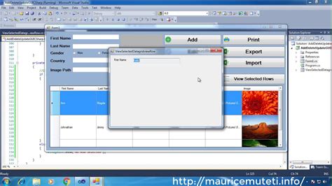 C Gui Tutorial Add Edit Update Delete Show Datagridview