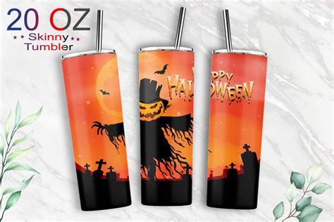 Happy Halloween 20oz Tumbler Graphic By Sophia · Creative Fabrica