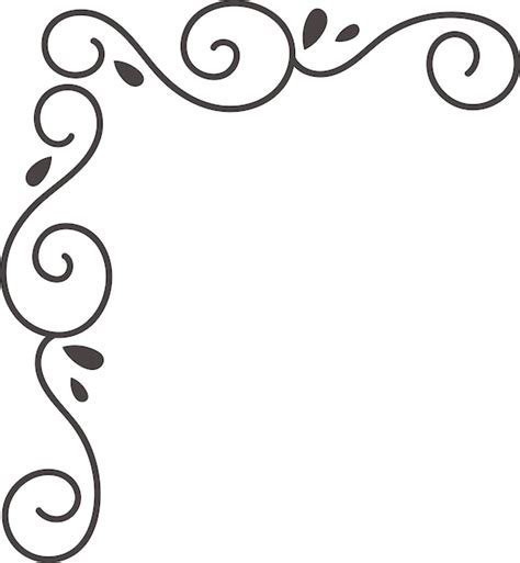 Premium Vector Corner Border Calligraphy Line