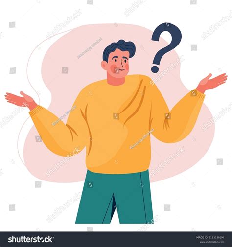 Vector Hand Drawn Style Confused Man Stock Vector Royalty Free