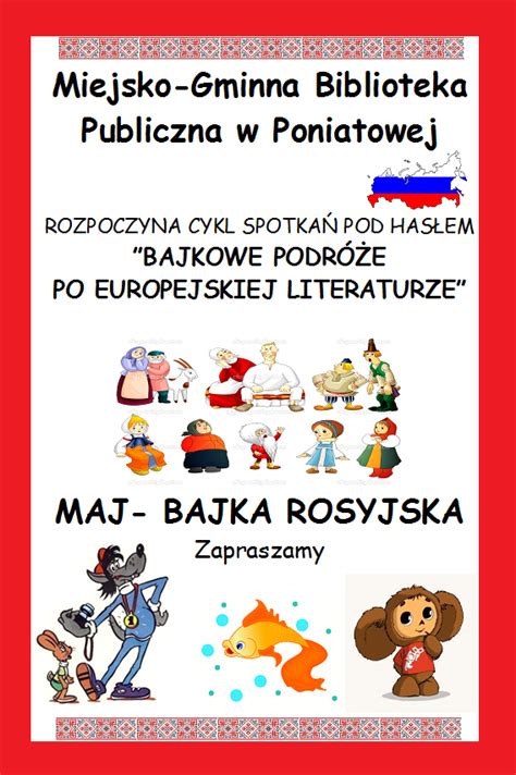 Wystawa Bajkowe podróże po rosyjskiej literaturze MGBP w Poniatowej