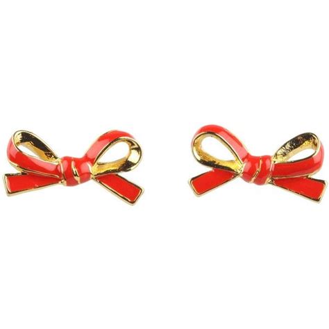 Kate Spade New York Skinny Mini Bow Studs Liked On Polyvore Long