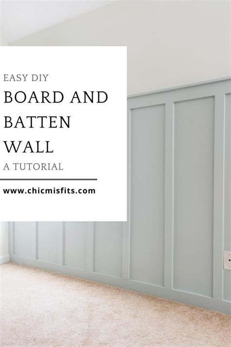 Easy Diy Board And Batten Wall Chic Misfits Board And Batten Wall