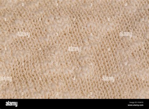 Macro Color Image Of Beige Knitted Texture Stock Photo Alamy