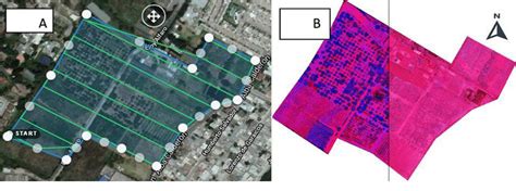 A Plan De Vuelo Programado Por Dronedeploy B Imagen Calibrada Download Scientific Diagram