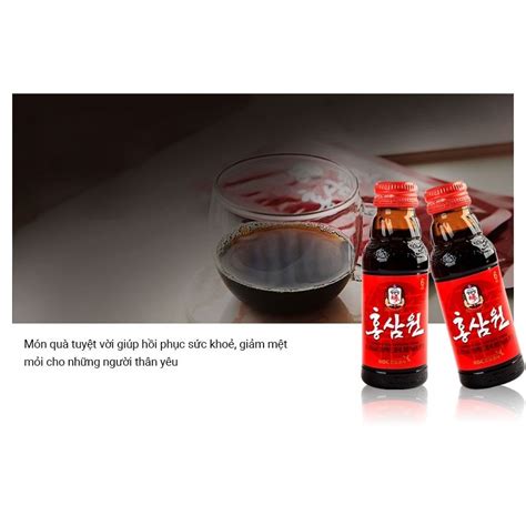 Nước Hồng Sâm Kgc Korean Red Ginseng Drink 100ml X 10 Chai Delicacy